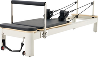 Pilates Reformer Built for Home Studios, Foldable Design, 4 Adjustable Springs, 400 LB Capacity