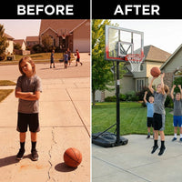 1558 52 Inch Portable Basketball System — Before & After