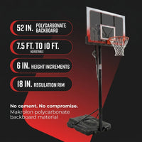 1558 52 Inch Portable Basketball System — Results & Stats