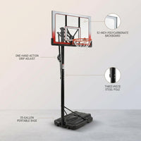 1558 52 Inch Portable Basketball System — infographic