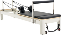 Pilates Reformer Built for Home Studios, Foldable Design, 4 Adjustable Springs, 400 LB Capacity