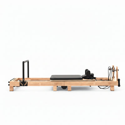 Pilates Reformer,  92" Wooden Pilates Reformer Machine with Springs, Pilates Machines for Home Use and Studio, Pilates Equipment with Sitting Box, Jump Board and Accessories