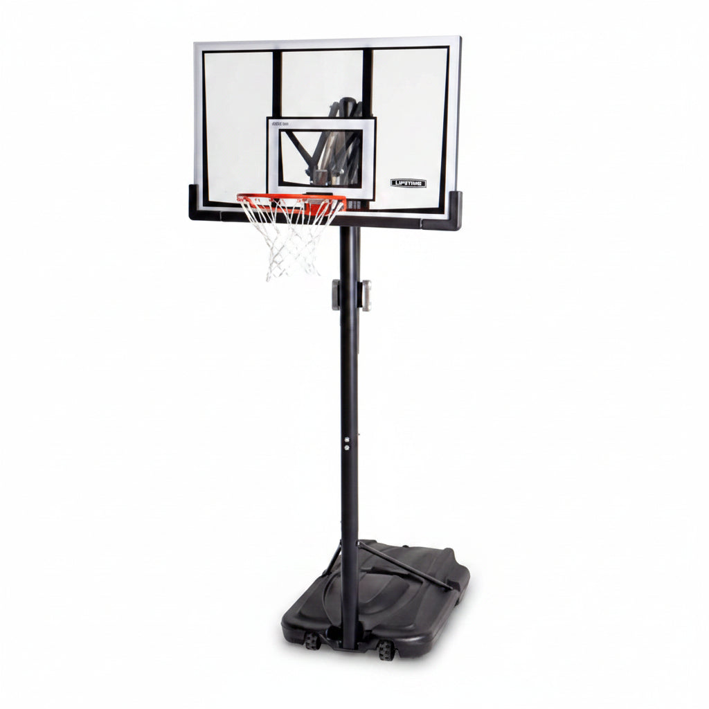 90061 Portable Basketball System, 52 Inch Shatterproof Backboard,Black