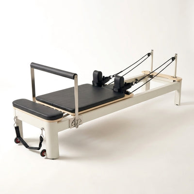 Pilates Reformer Built for Home Studios, Foldable Design, 4 Adjustable Springs, 400 LB Capacity