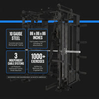 Smith Machine Built for Complete Training, 1000+ Exercises, 3 Cable Systems, Commercial Grade Steel — Results & Stats