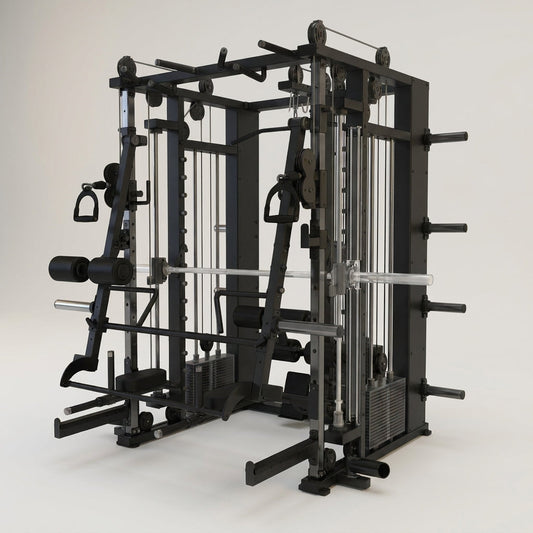 Smith Machine Built for Complete Training, 1000+ Exercises, 3 Cable Systems, Commercial Grade Steel — Studio Shot