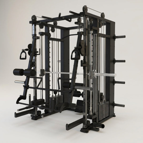 Smith Machine Built for Complete Training, 1000+ Exercises, 3 Cable Systems, Commercial Grade Steel — Studio Shot